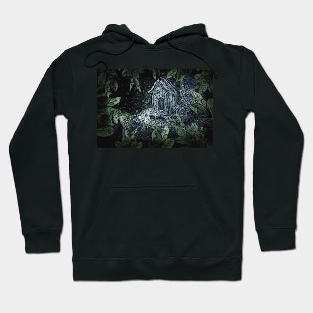 Faerie Cottage Painting Hoodie by The Bookwyrm's Hoard